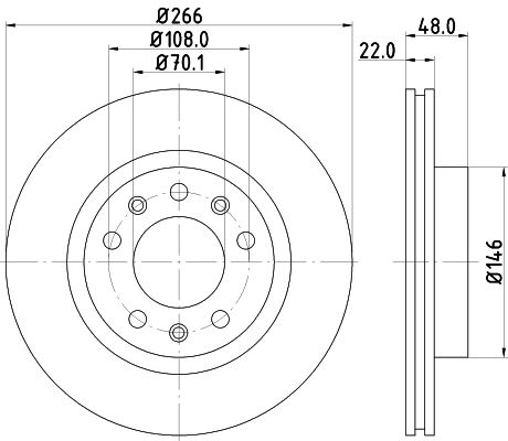 HELLA PAGID Тормозной диск 8DD 355 120-541